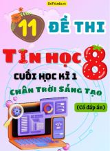 Tuyển tập 14 Đề thi cuối học kì 1 môn Tin học Lớp 8 Chân Trời Sáng Tạo (Kèm đáp án)